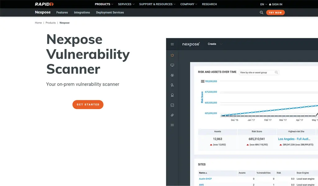 Nexpose Vulnerability Scanner​