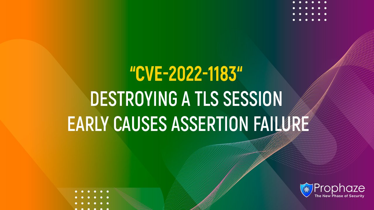CVE-2022-1183 : Destroying a TLS session early causes assertion failure