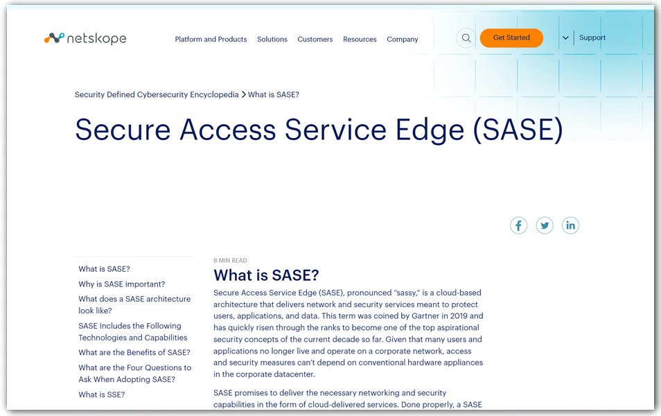 Netskope - Secure Access Service Edge (SASE) Tools