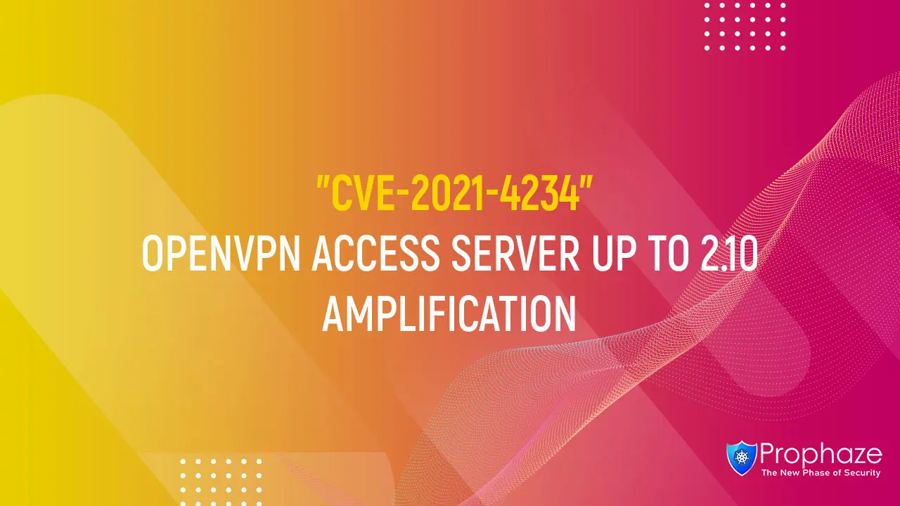 CVE-2021-4234 : OPENVPN ACCESS SERVER UP TO 2.10 AMPLIFICATION