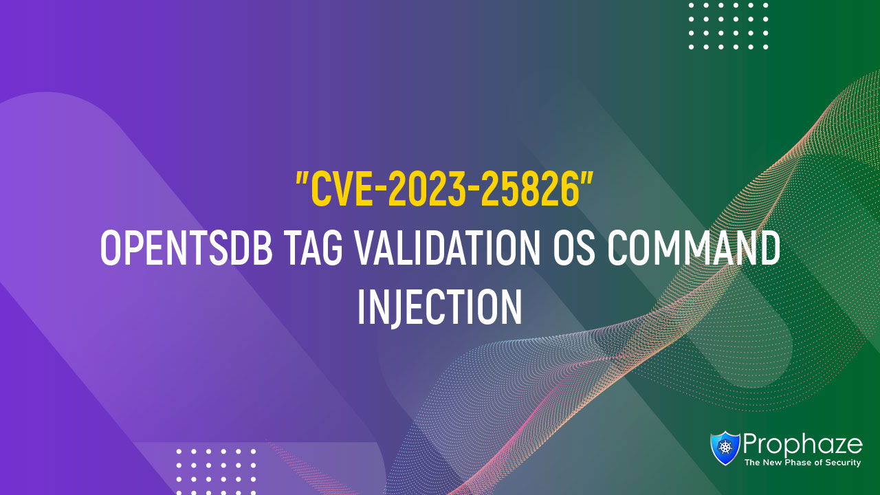 CVE-2023-25826 : OPENTSDB TAG VALIDATION OS COMMAND INJECTION