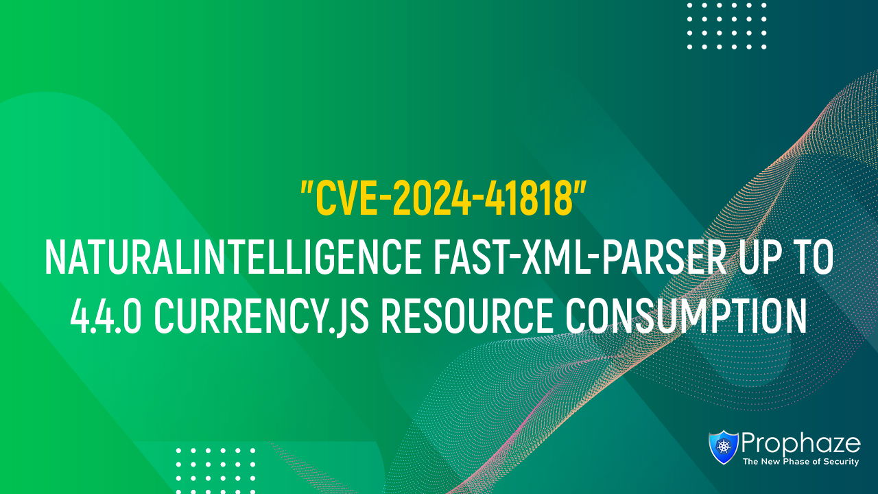 CVE-2024-41818 : NATURALINTELLIGENCE FAST-XML-PARSER UP TO 4.4.0 CURRENCY.JS RESOURCE CONSUMPTION