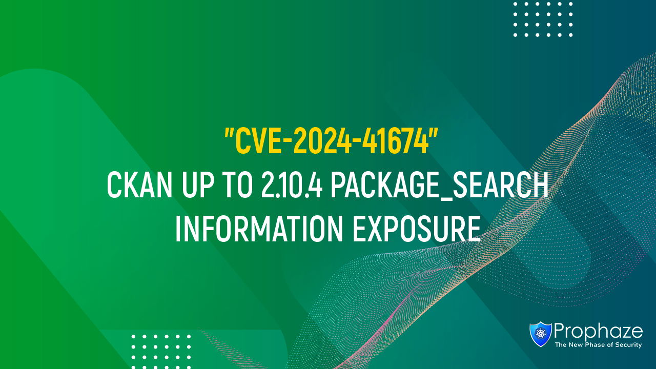 CVE-2024-41674 : CKAN UP TO 2.10.4 PACKAGE_SEARCH INFORMATION EXPOSURE