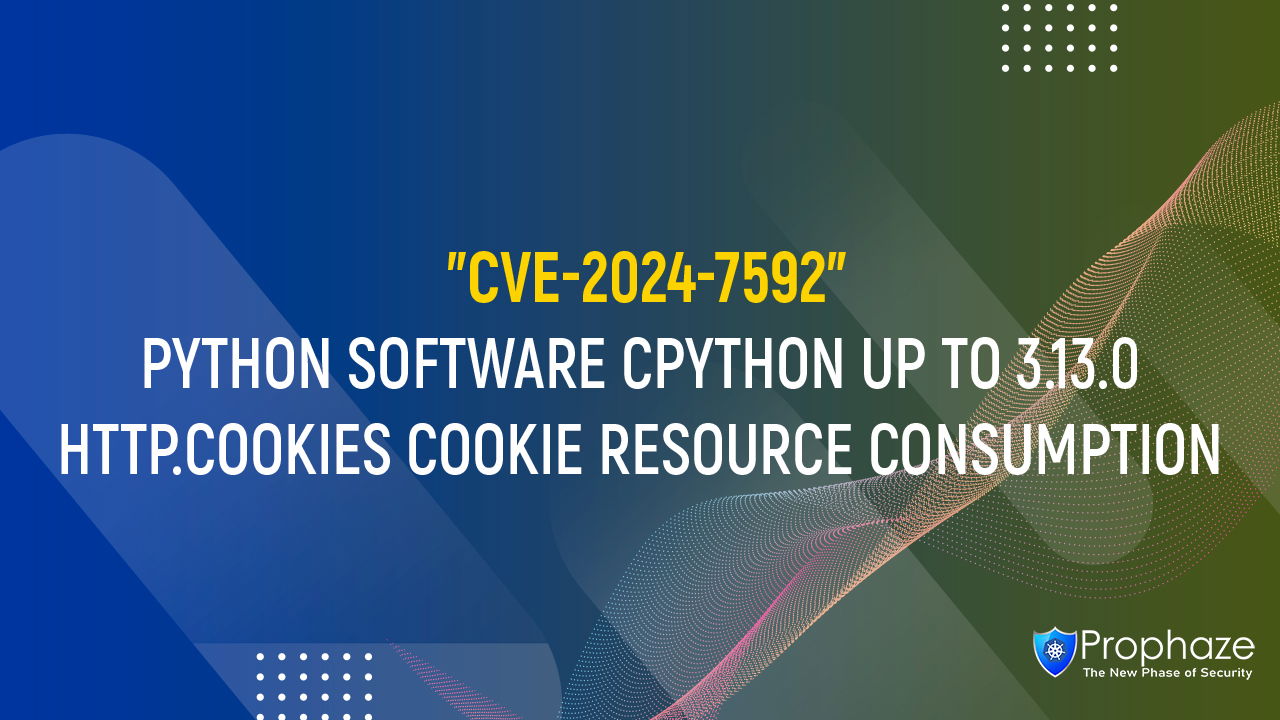 CVE-2024-7592 : PYTHON SOFTWARE CPYTHON UP TO 3.13.0 HTTP.COOKIES COOKIE RESOURCE CONSUMPTION