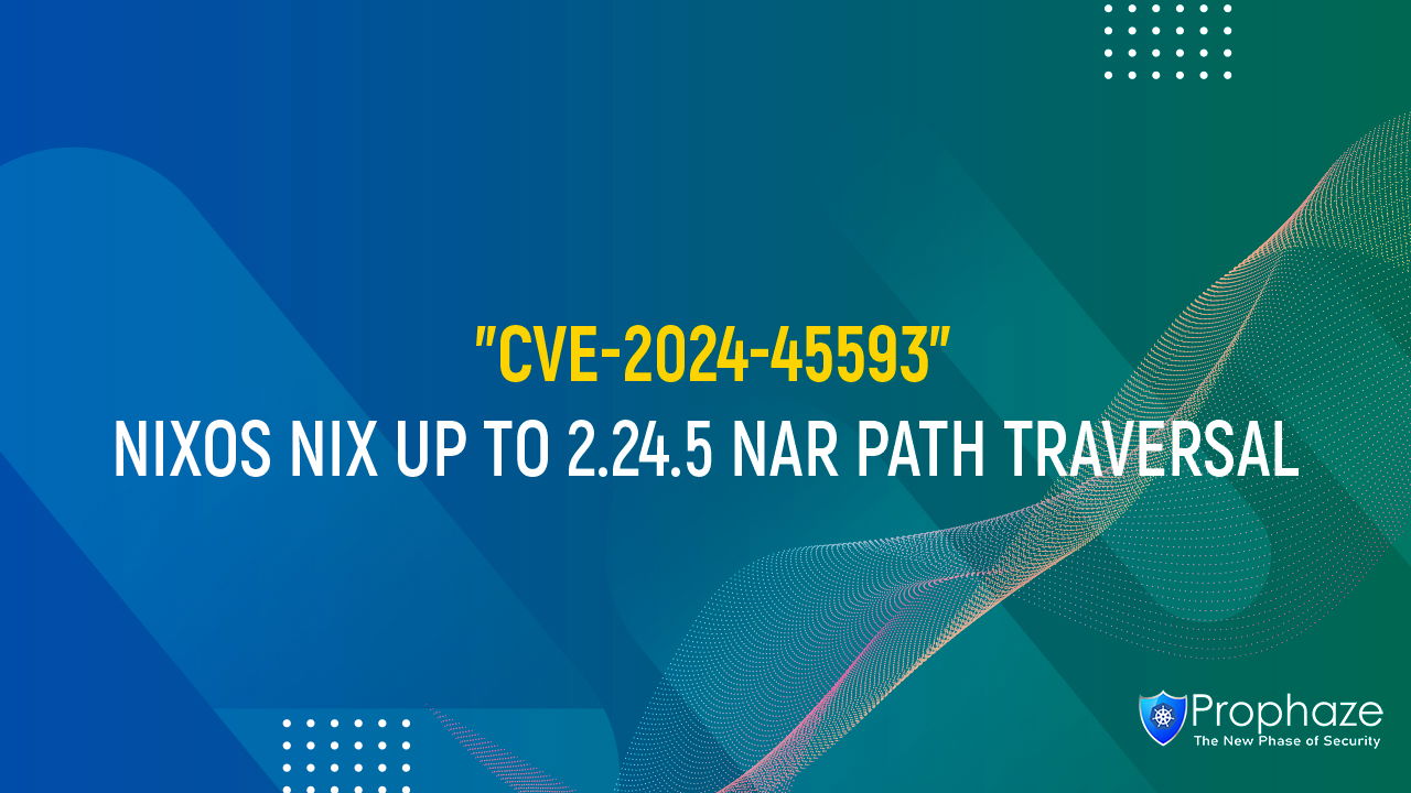 CVE-2024-45593 : NIXOS NIX UP TO 2.24.5 NAR PATH TRAVERSAL