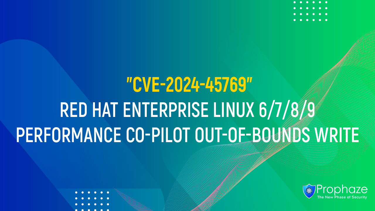 CVE-2024-45769 : RED HAT ENTERPRISE LINUX 6/7/8/9 PERFORMANCE CO-PILOT OUT-OF-BOUNDS WRITE