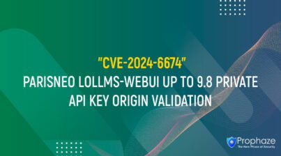 CVE-2024-6674 : PARISNEO LOLLMS-WEBUI UP TO 9.8 PRIVATE API KEY ORIGIN VALIDATION