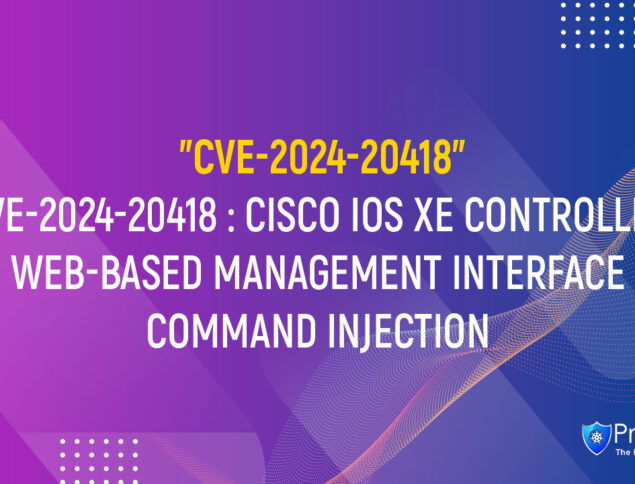 CVE-2024-20418 : CISCO IOS XE CONTROLLER WEB-BASED MANAGEMENT INTERFACE COMMAND INJECTION