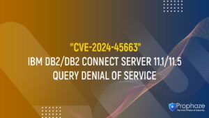 CVE-2024-45663 : IBM DB2/DB2 CONNECT SERVER 11.1/11.5 QUERY DENIAL OF SERVICE