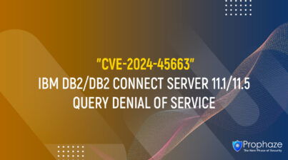 CVE-2024-45663 : IBM DB2/DB2 CONNECT SERVER 11.1/11.5 QUERY DENIAL OF SERVICE