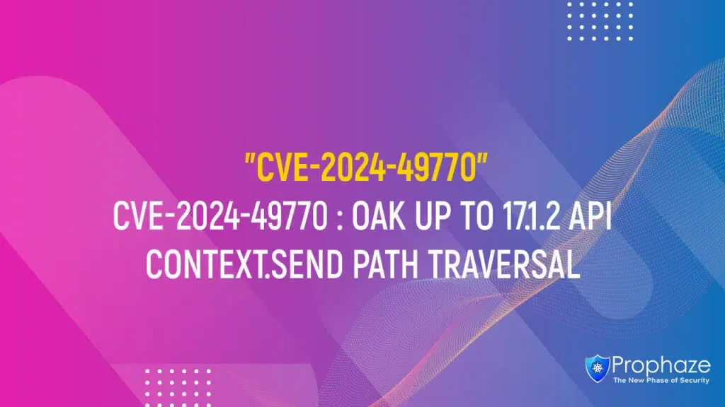 CVE-2024-49770 : OAK UP TO 17.1.2 API CONTEXT.SEND PATH TRAVERSAL