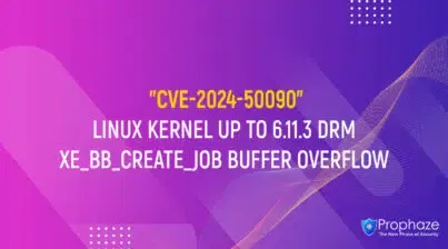 CVE-2024-50090 : LINUX KERNEL UP TO 6.11.3 DRM XE_BB_CREATE_JOB BUFFER OVERFLOW