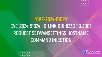 CVE-2024-51024 : D-LINK DIR-823G 1.0.2B05 REQUEST SETWANSETTINGS HOSTNAME COMMAND INJECTION