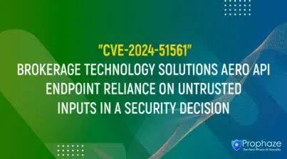 CVE-2024-51561 : BROKERAGE TECHNOLOGY SOLUTIONS AERO API ENDPOINT RELIANCE ON UNTRUSTED INPUTS IN A SECURITY DECISION