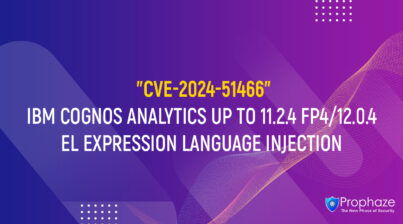 CVE-2024-51466 : IBM COGNOS ANALYTICS UP TO 11.2.4 FP4/12.0.4 EL EXPRESSION LANGUAGE INJECTION